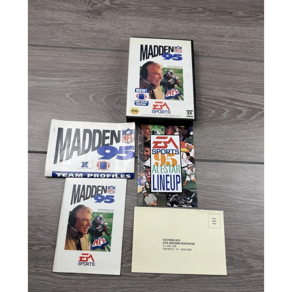 Madden NFL 95 Sega Genesis Complete In Box CIB